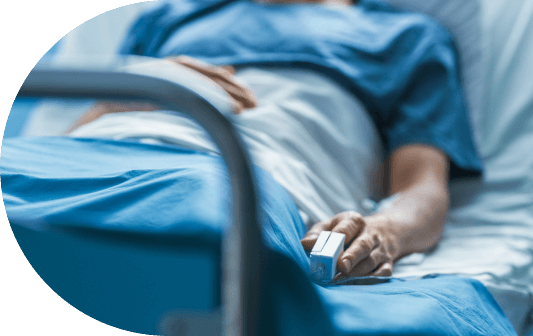 patient on hospital bed