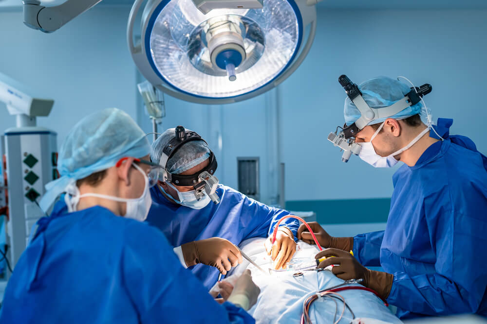 Group of neurosurgeons in the operating room